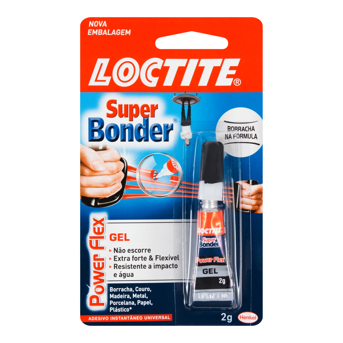 Cola SUPER BONDER Loctite Gel Power Flex 2g