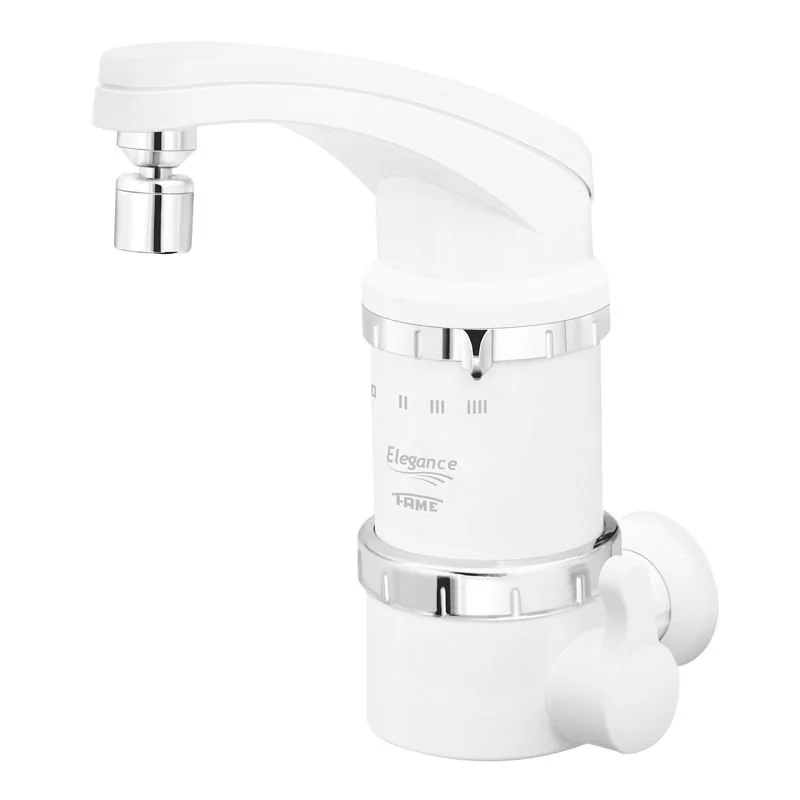 Torneira Elétrica Fame Elegance 4 Temperaturas De Parede Branca 127v + Resistência