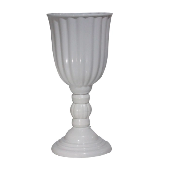Vaso Dubai Grande Branco 40cm