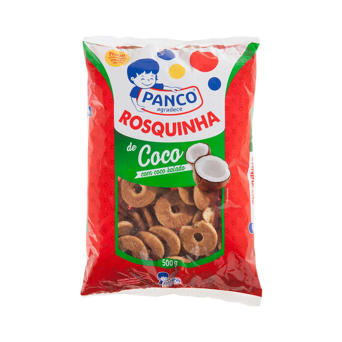 Biscoito Rosquinha De Coco PANCO Pacote 500g