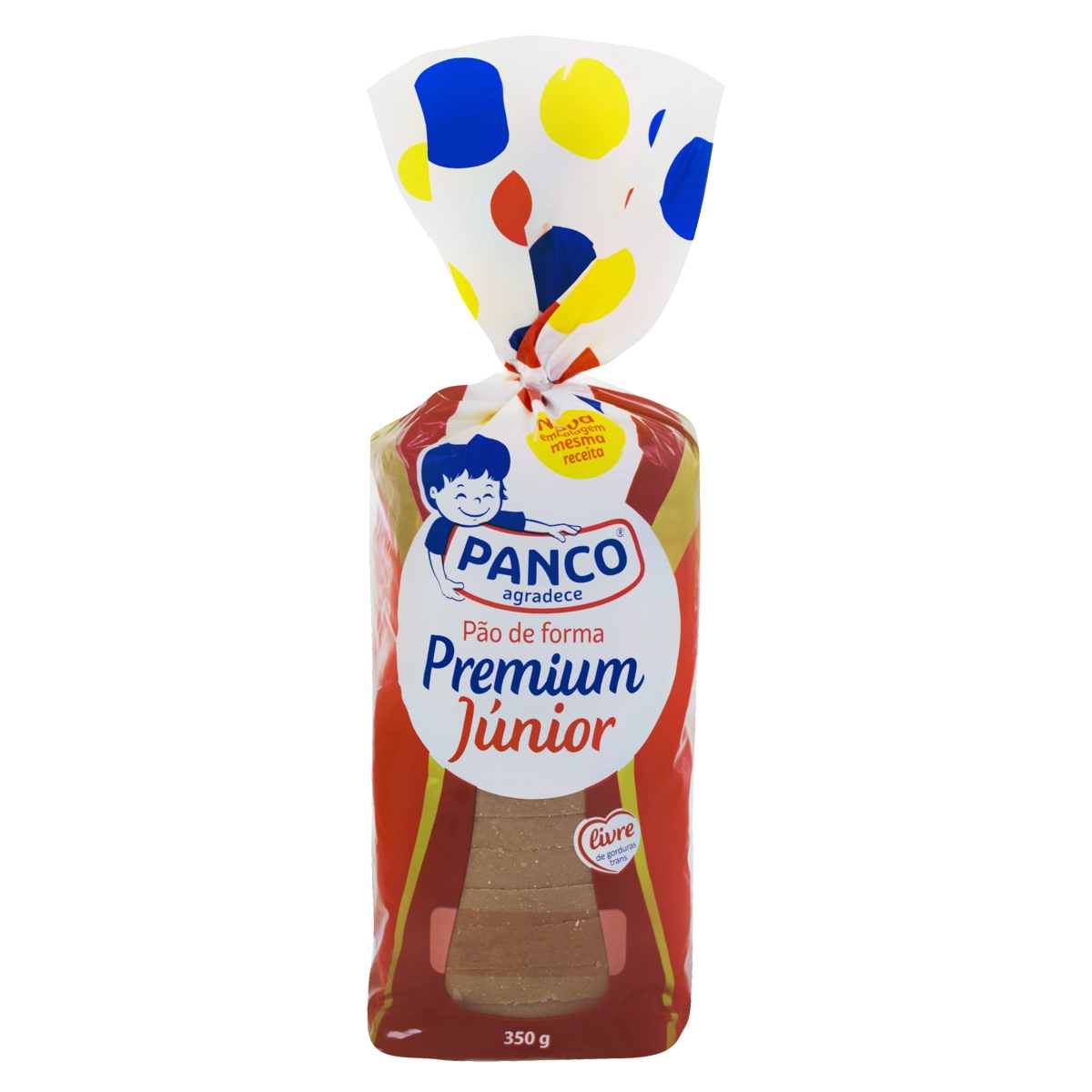 Pão de Forma Premium Júnior Zero Gorduras Trans PANCO Pacote 350g