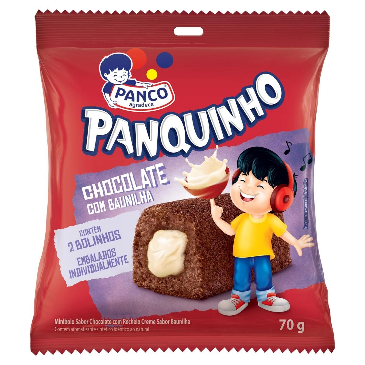 Mini Bolinho Pani Chocolate com Baunilha 70g