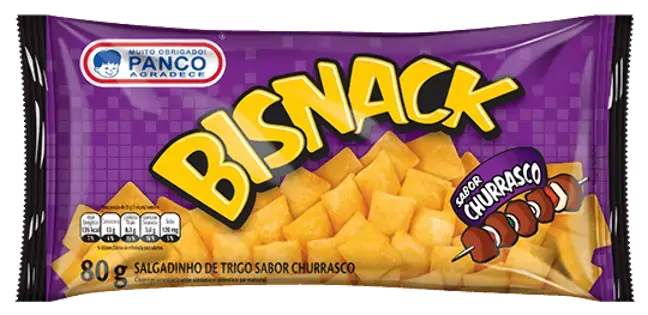 Salgadinho De Trigo Churrasco Panco Bisnack Pacote 80g