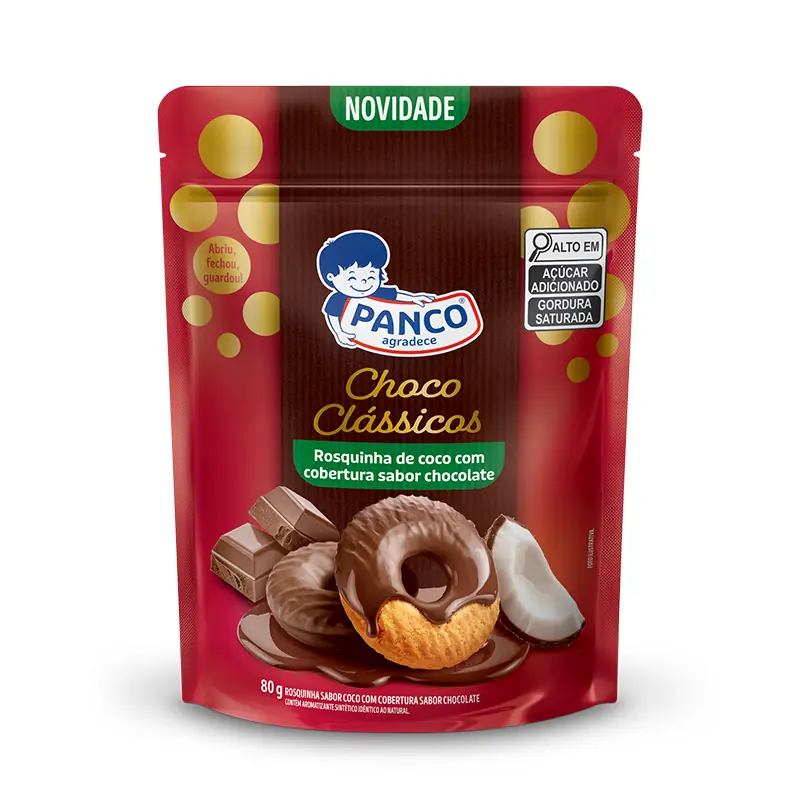 Bisc Panco Rosquinha 80g Coco Cob Chocolate