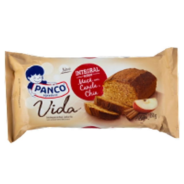Bolo Integral Maçã Com Canela E Chia Panco Vida Pacote 250g