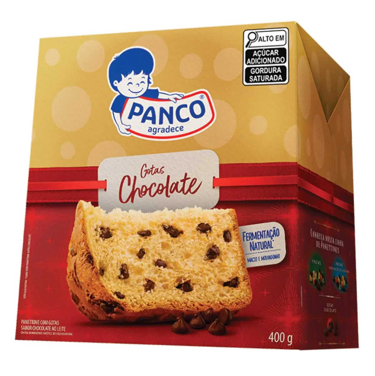 Panetone com Gotas de Chocolate Panco 400g