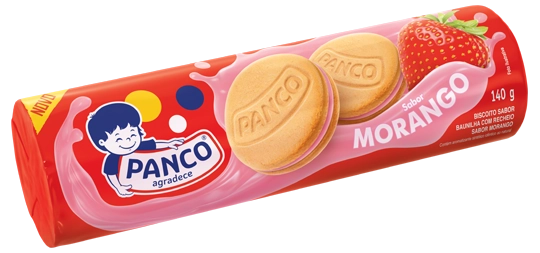 Bisc Panco Rech Panquinho Morango 140gr
