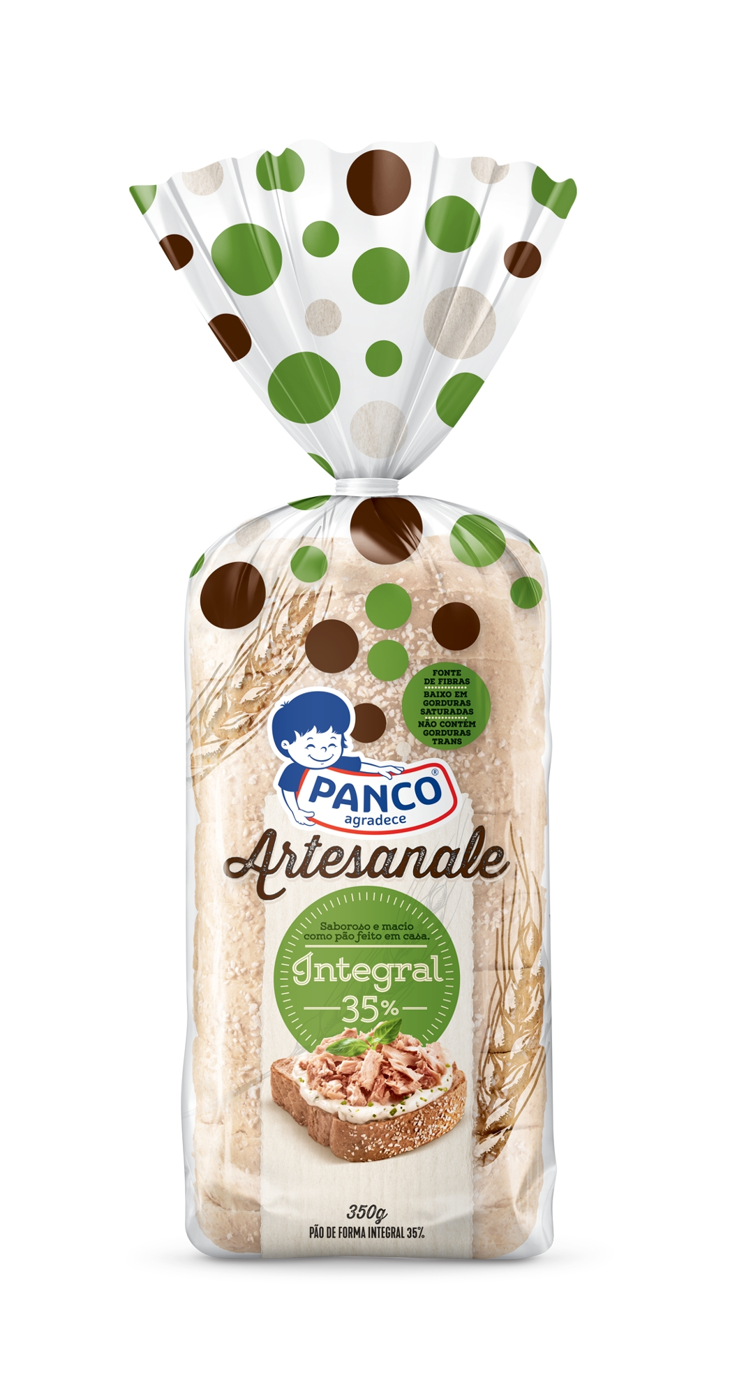 Pão De Forma Integral Panco Artesanale Pacote 350g