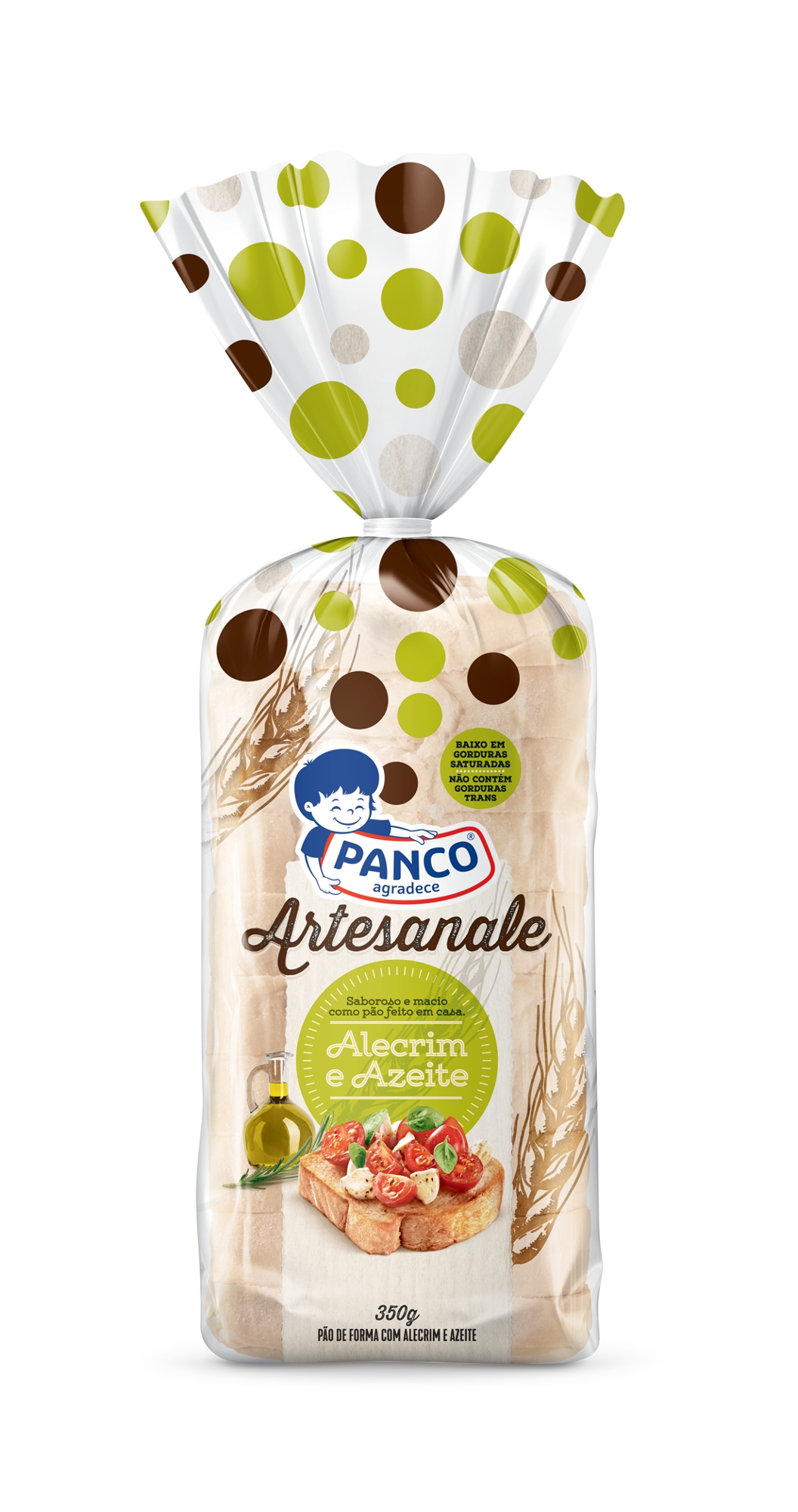 Pão De Forma Alecrim E Azeite Panco Artesanale Pacote 350g