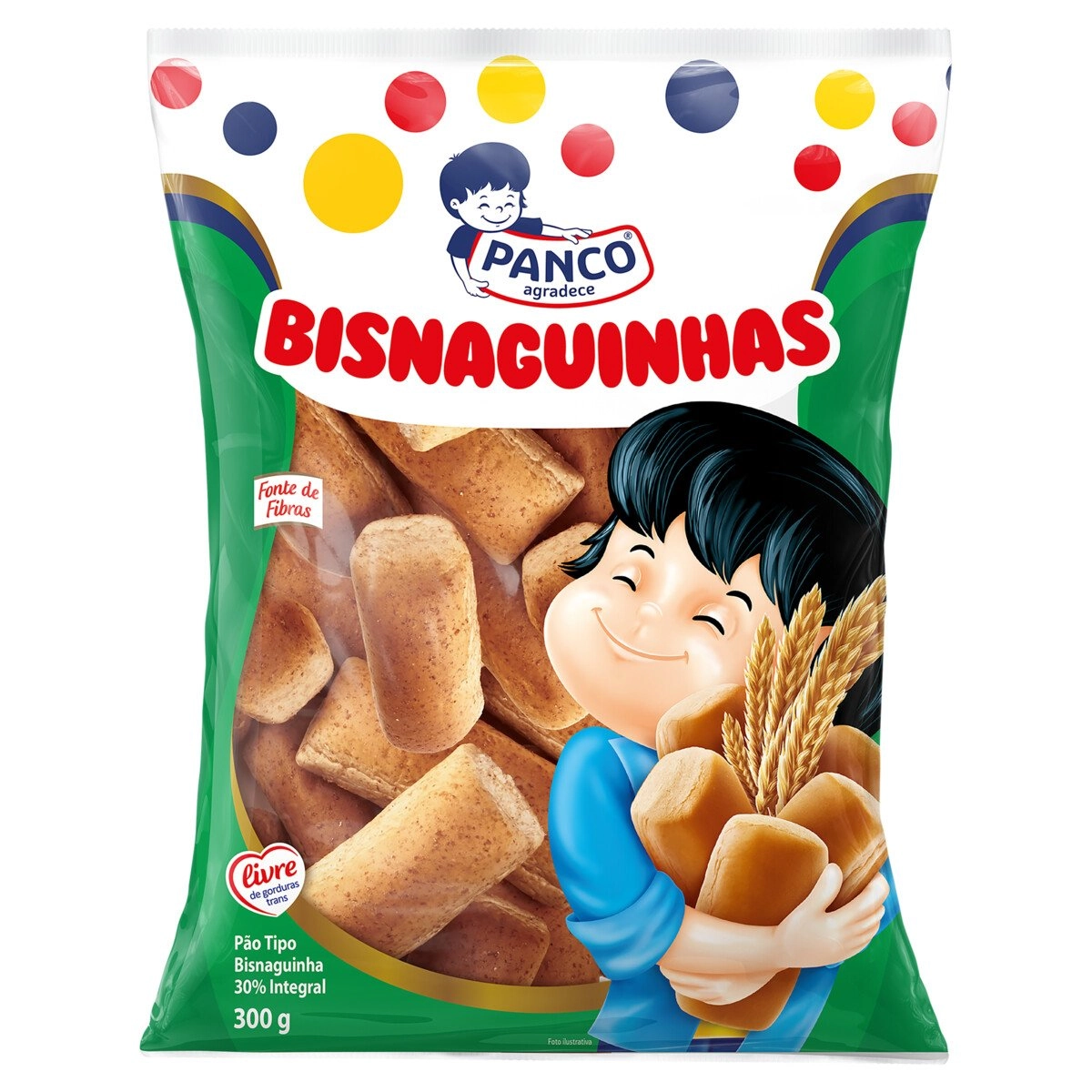 Pão Bisnaguinha Integral Panco Pacote 300g