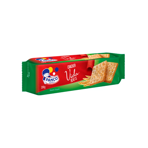 Biscoito Cracker Panco Vida 100 Pacote 200g