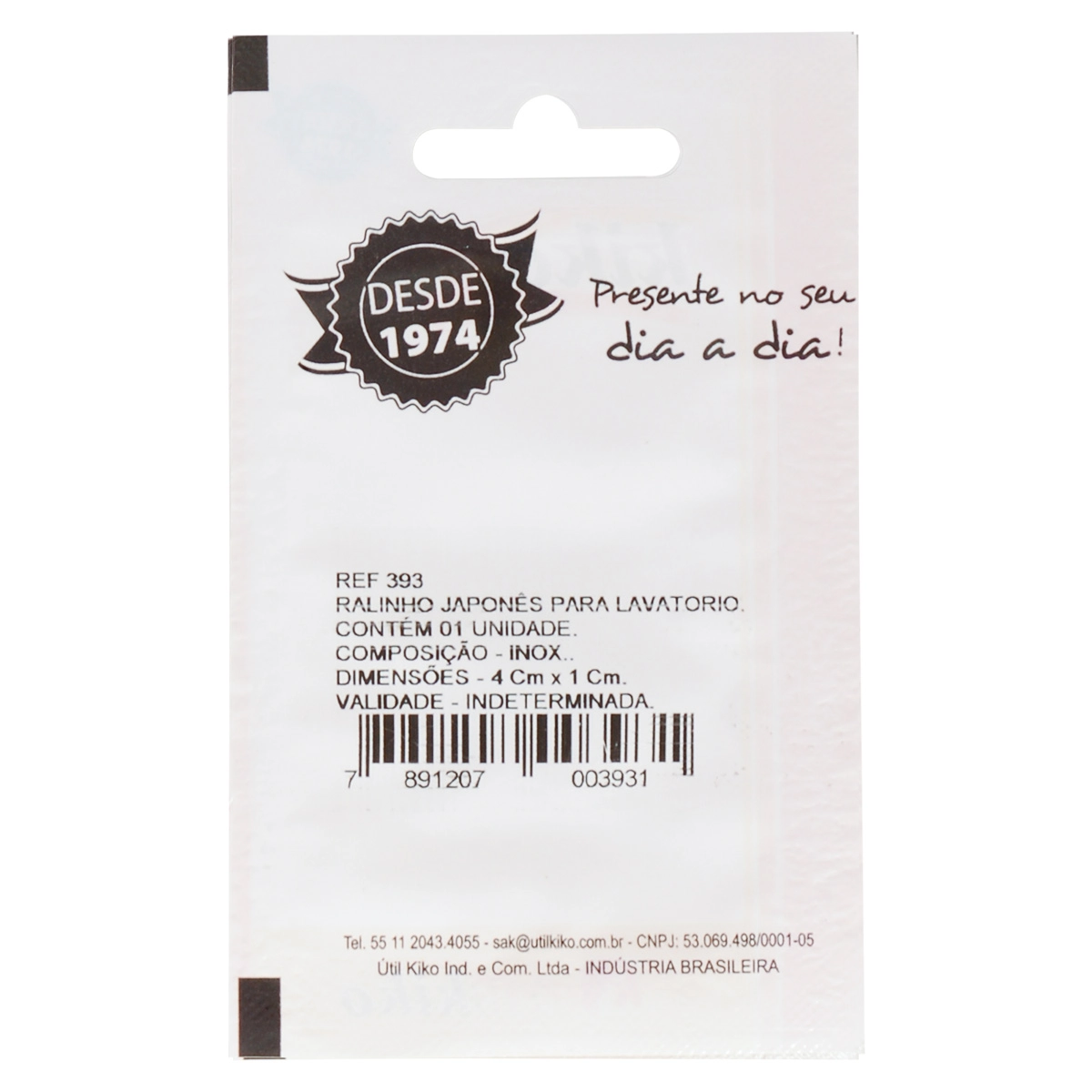 Ralinho Japonês Para Lavatório Inox Kiko 4cm X 1cm
