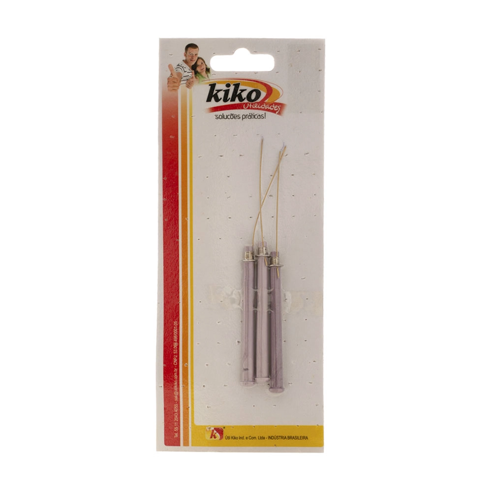 Agulha De Desentupir Fogão Kiko 11cm Blister 3 Unidades