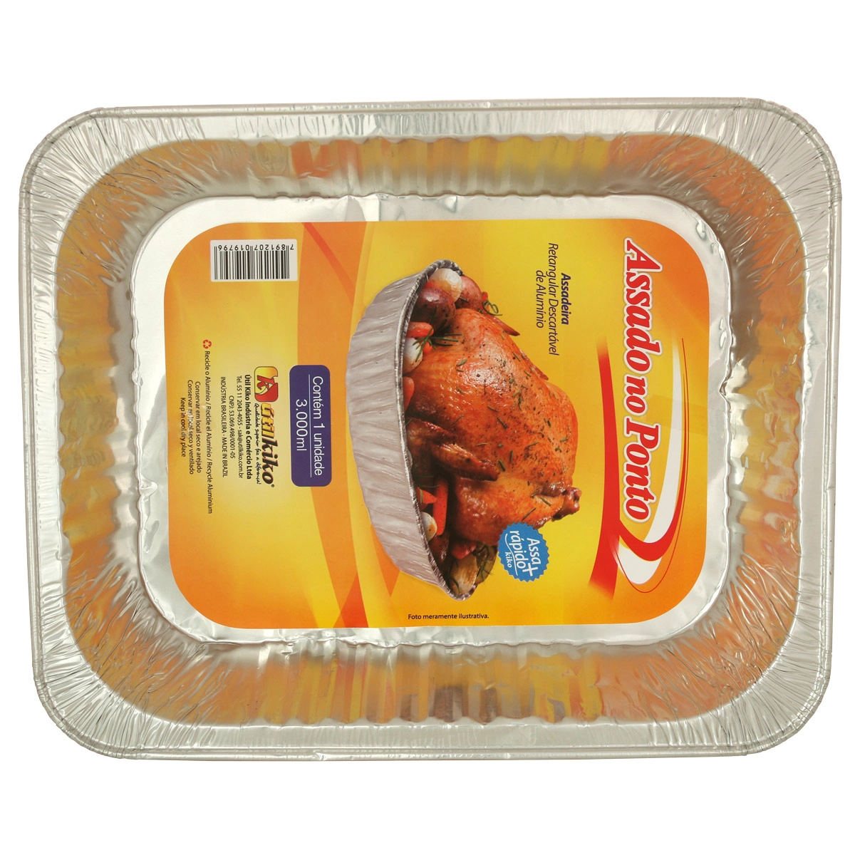 Bandeja Aluminio Kiko 3lt Oval