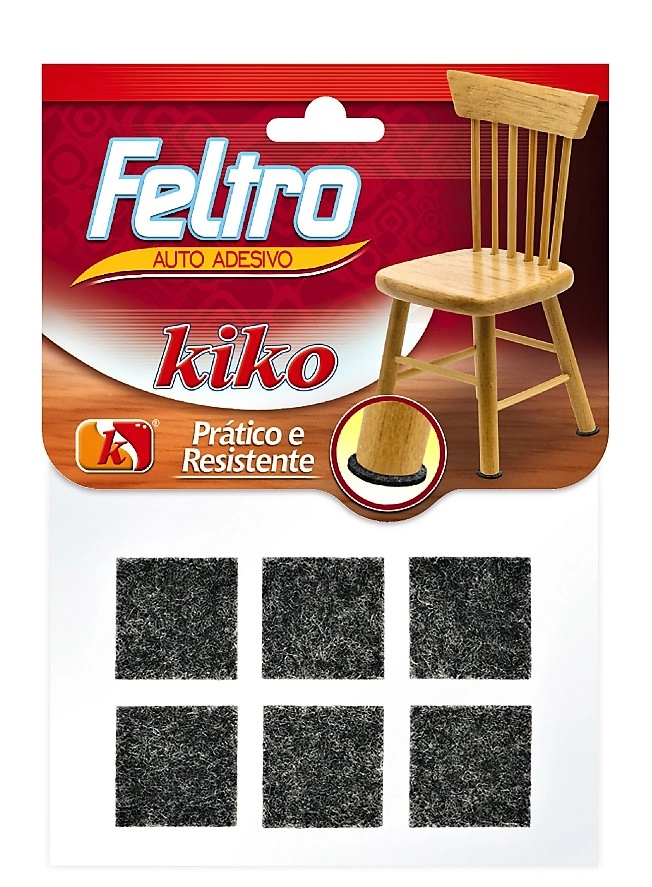 Feltro Kiko 35x35mm Quadrado C/12 5492
