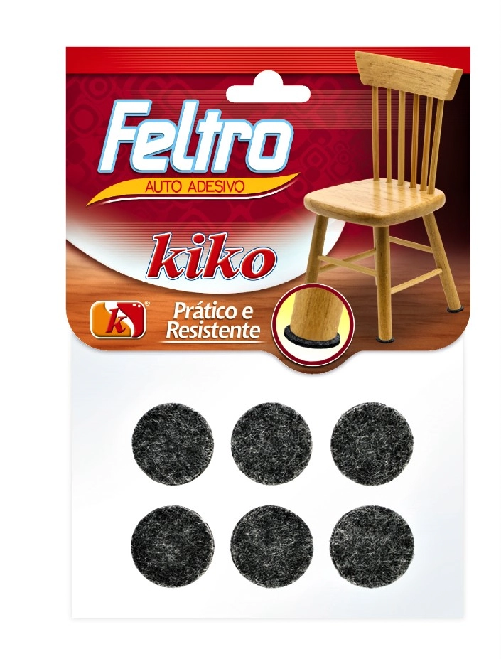 Feltro Kiko Auto Adesivo 30mm Ref 5501