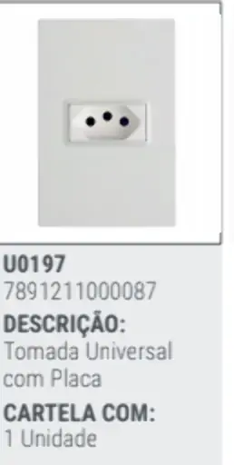 Tomada Unidadeiversal C/placa Unidade