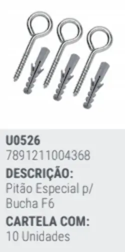 Pitao Especial Para Bucha F6 C/10 Unidade