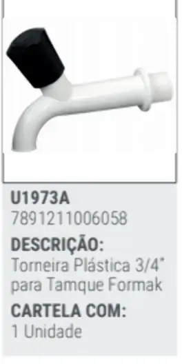 Torneira Plast 3/4 Formak P/tanque Und