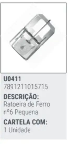 Ratoeira De Ferro N°6 Peq Unidade