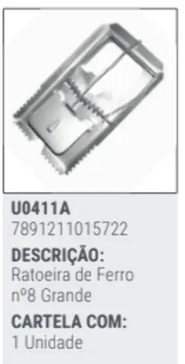 Ratoeira De Ferro N°8 Grd Unidade