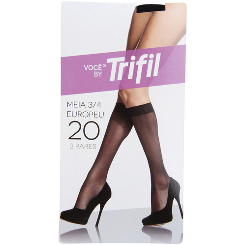 Kit Com 3 Pares De Meias Fio 20 Trifil 3/4 Europeu