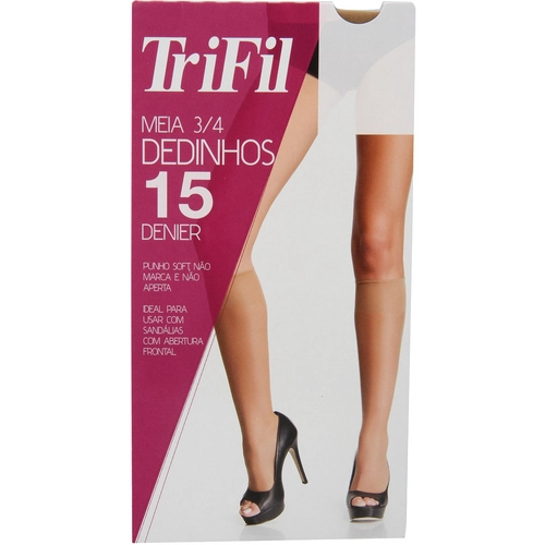 Meia 3/4 Fio 15 Trifil Dedinhos De Fora