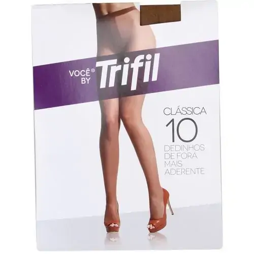 Meia Calca Trifil Dedinho De Fora Preta Fio 10 Me Un
