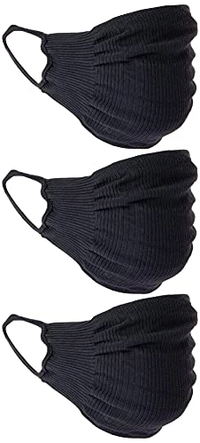 Máscara Trifil Canelada Kit3, Tam único, Preto
