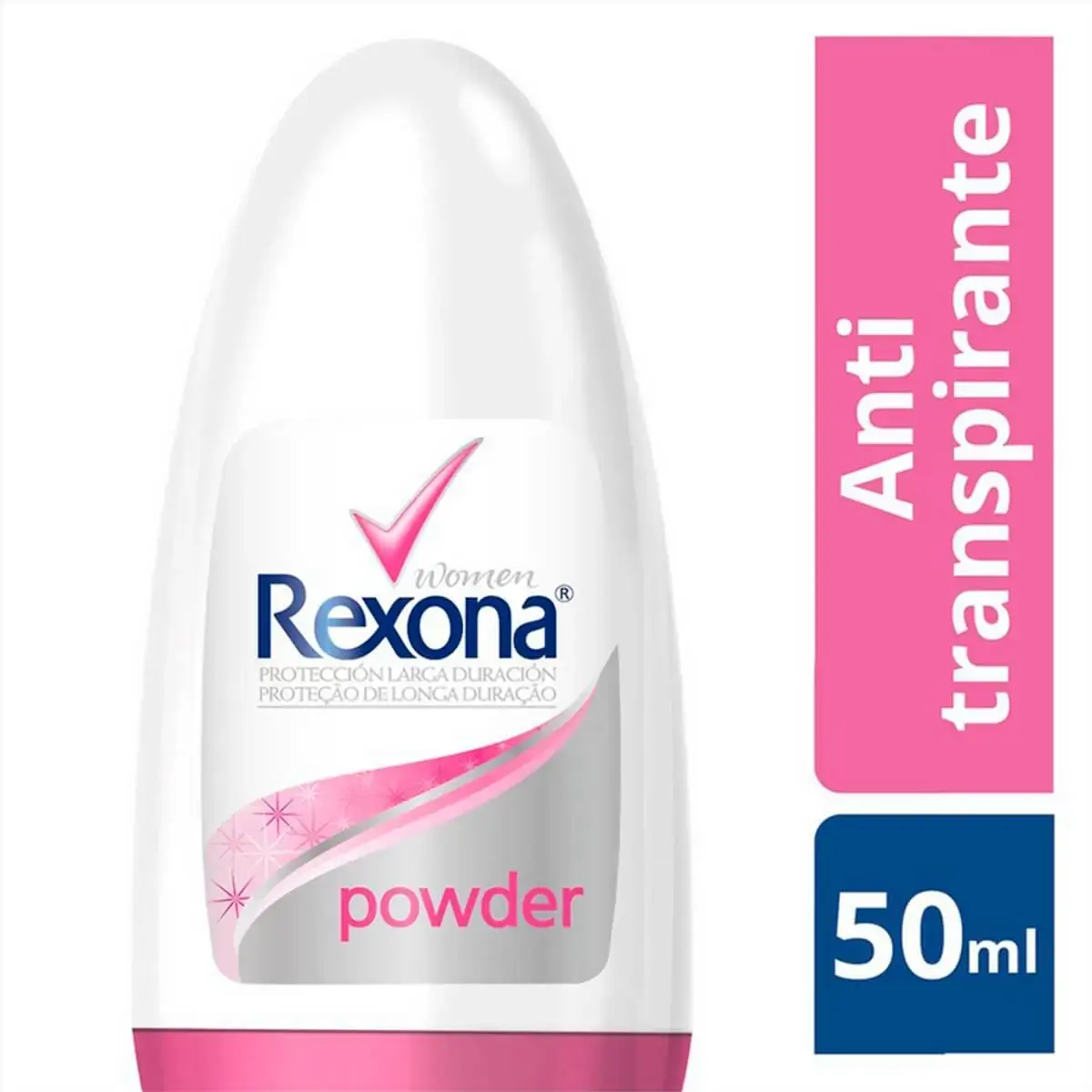Desodorante Roll On Powder Feminino 50ml Rexona