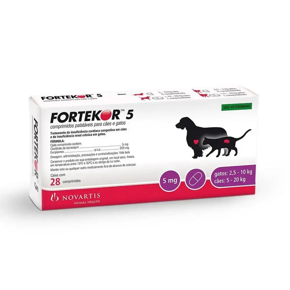 Fortekor Elanco Insuficiência Cardíaca e Renal 5mg 5mg