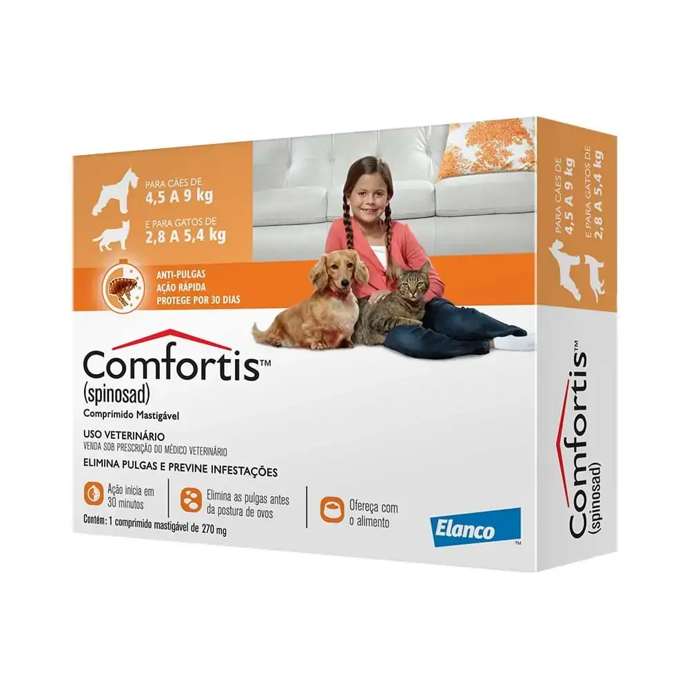 Comfortis 01 Comp 270mg 4,5 A 9kg