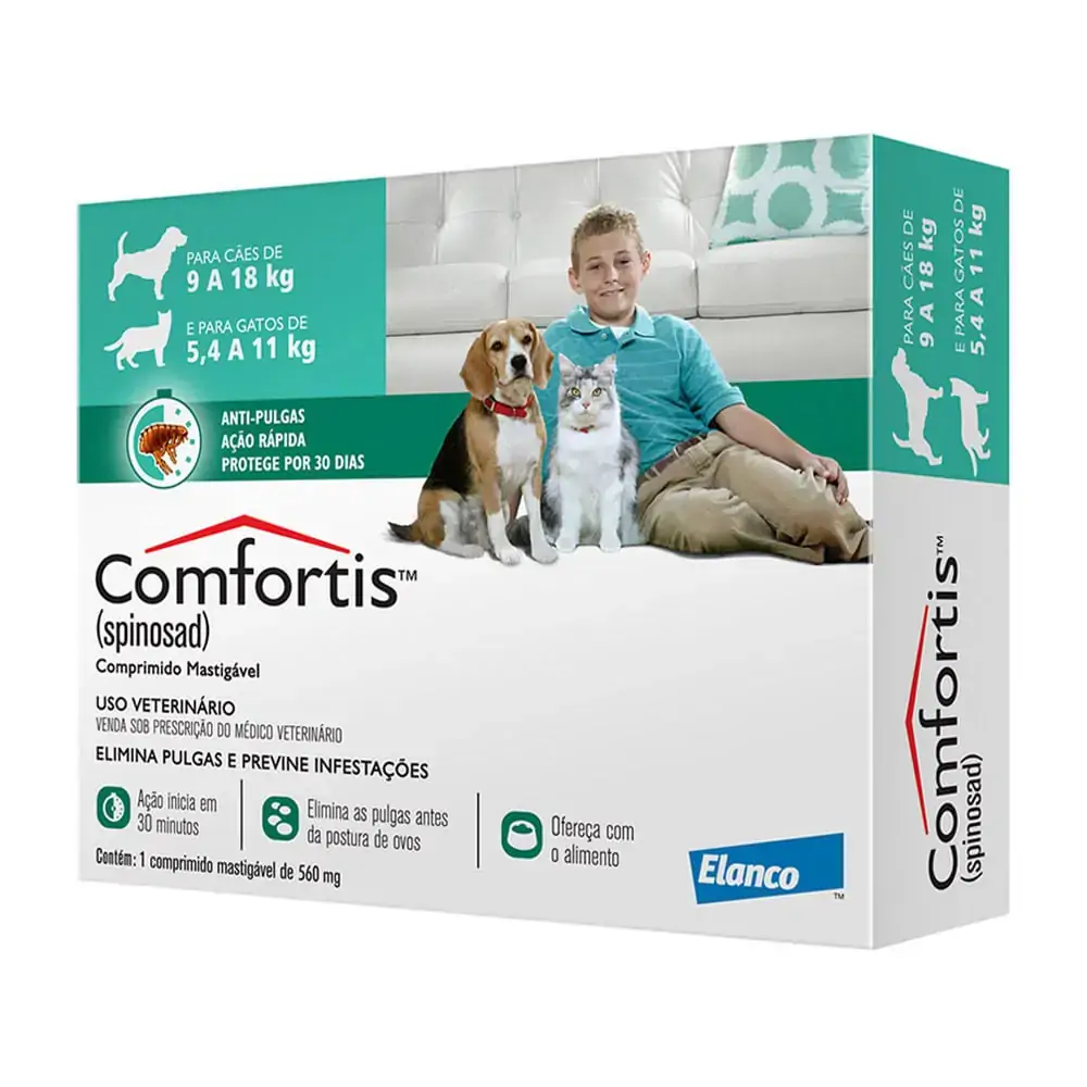 Med.comfortis 560mg Verde 9 A 18kg