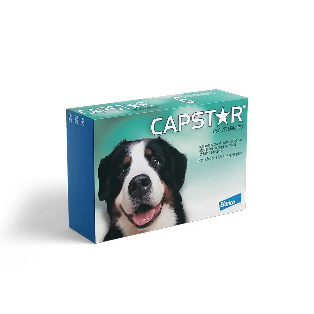 Antipulgas Capstar 57,0mg Cães 6 Comprimidos