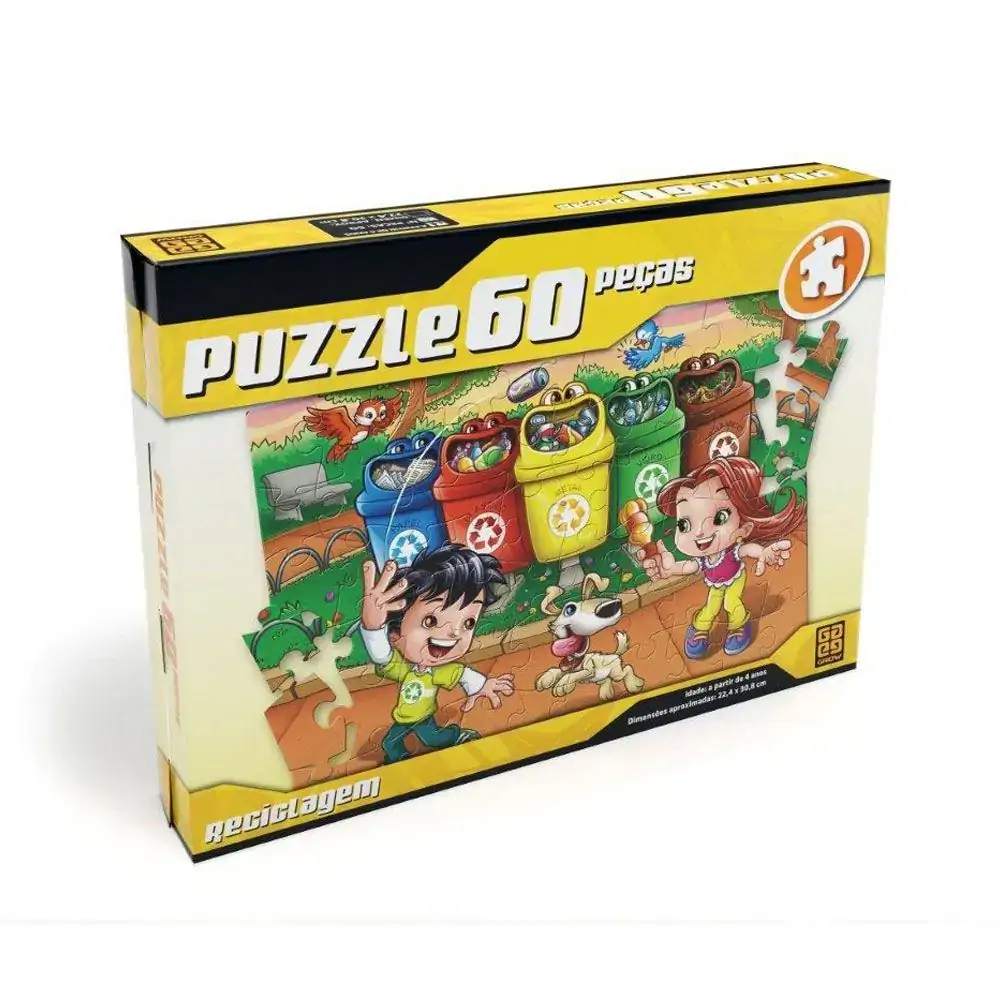 Brinquedo.quebra Cabeca Reciclagem 60pcs.