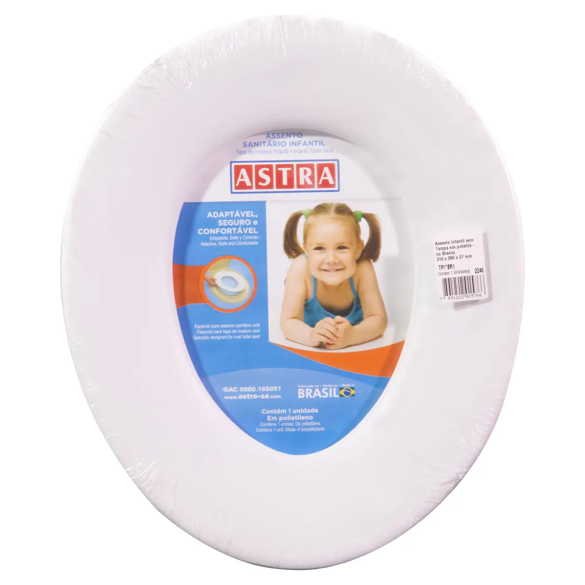 Assento Sanitário Infantil Sem Tampa Branco Astra