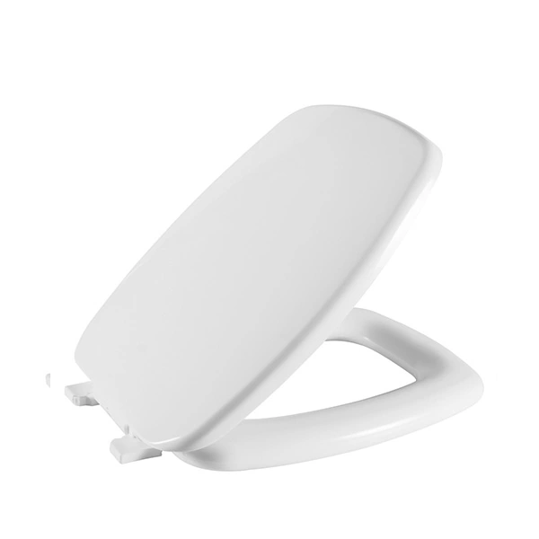 Assento Sanitário Almofadado Formatos com Fechamento Comum Quadrado Polietileno e Polipropileno Branco Astra