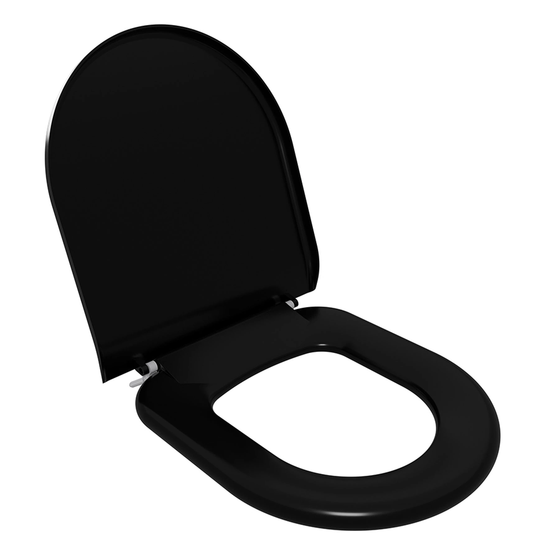 Assento Sanitário Calypso & Calypso Plus Plástico Preto Fechamento Comum Astra