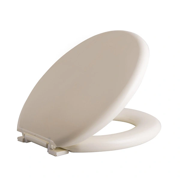 Assento Sanitário Oval Almofadado Bege Claro
