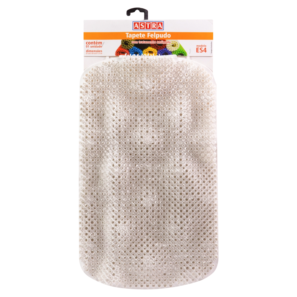 Tapete Felpudo Branco Es4 Astra 57cm X 34cm X 1,5cm