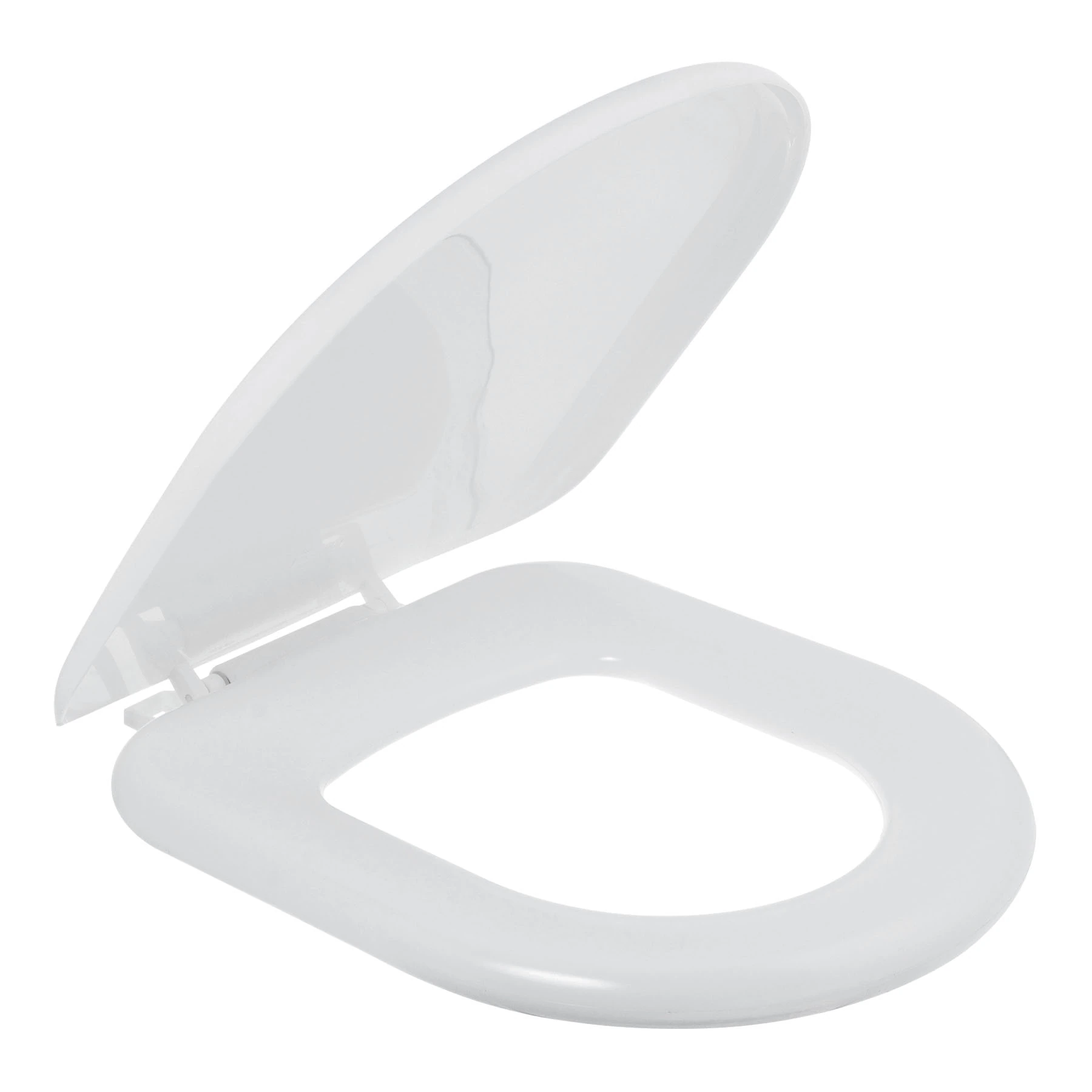 Assento Sanitário Almofadado Formatos com Fechamento Comum Quadrado Espuma Branco Astra