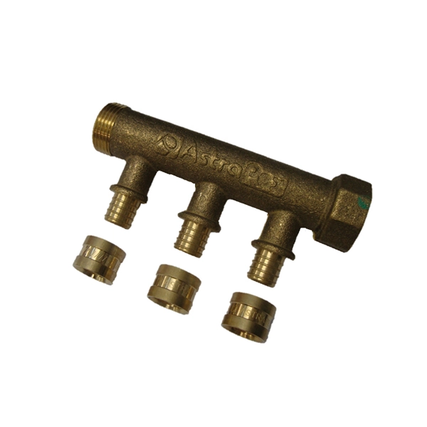 Distribuidor Aberto PEX Água Quente e Fria 3/4" com 2 saídas 16mm Astra