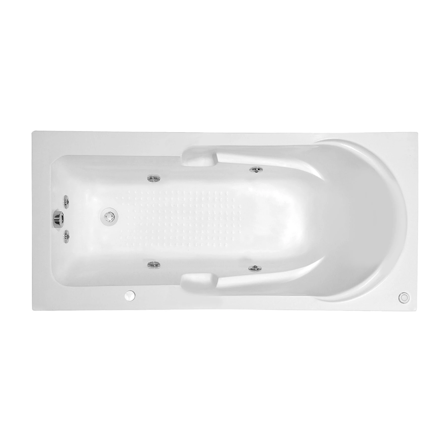 Banheira de Hidromassagem Retangular Capri 150x80x46cm Acrílico Branca Astra