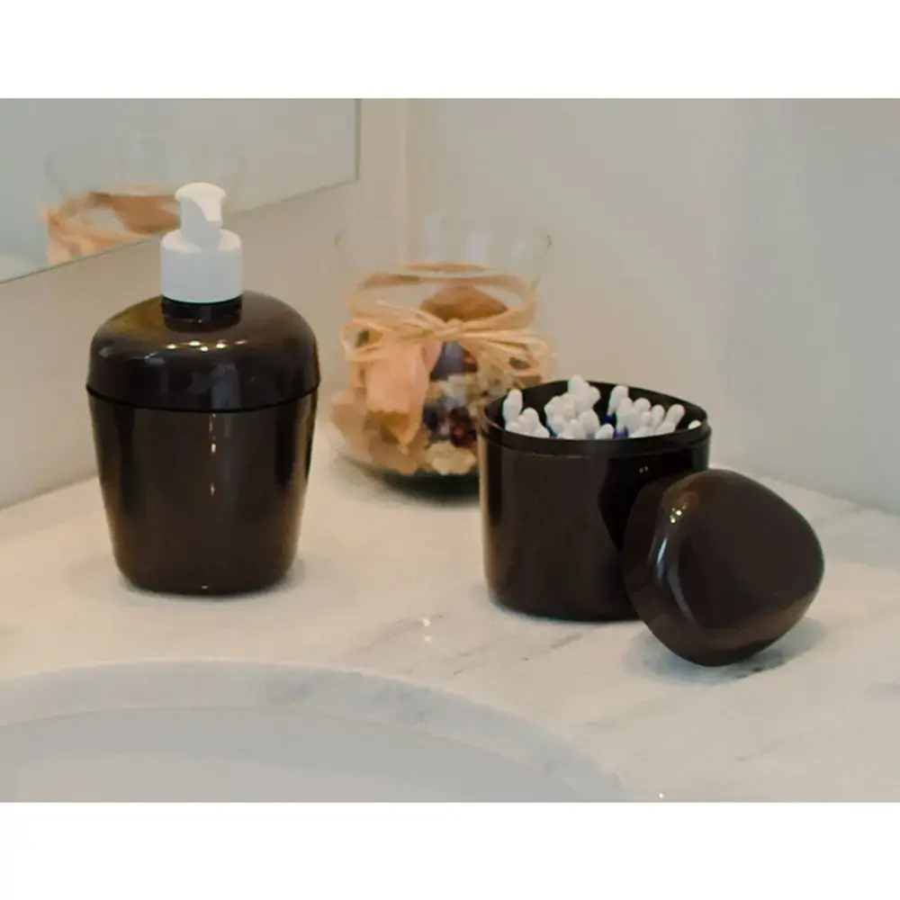 Porta Cotonete Astra 9x7x10cm Preto