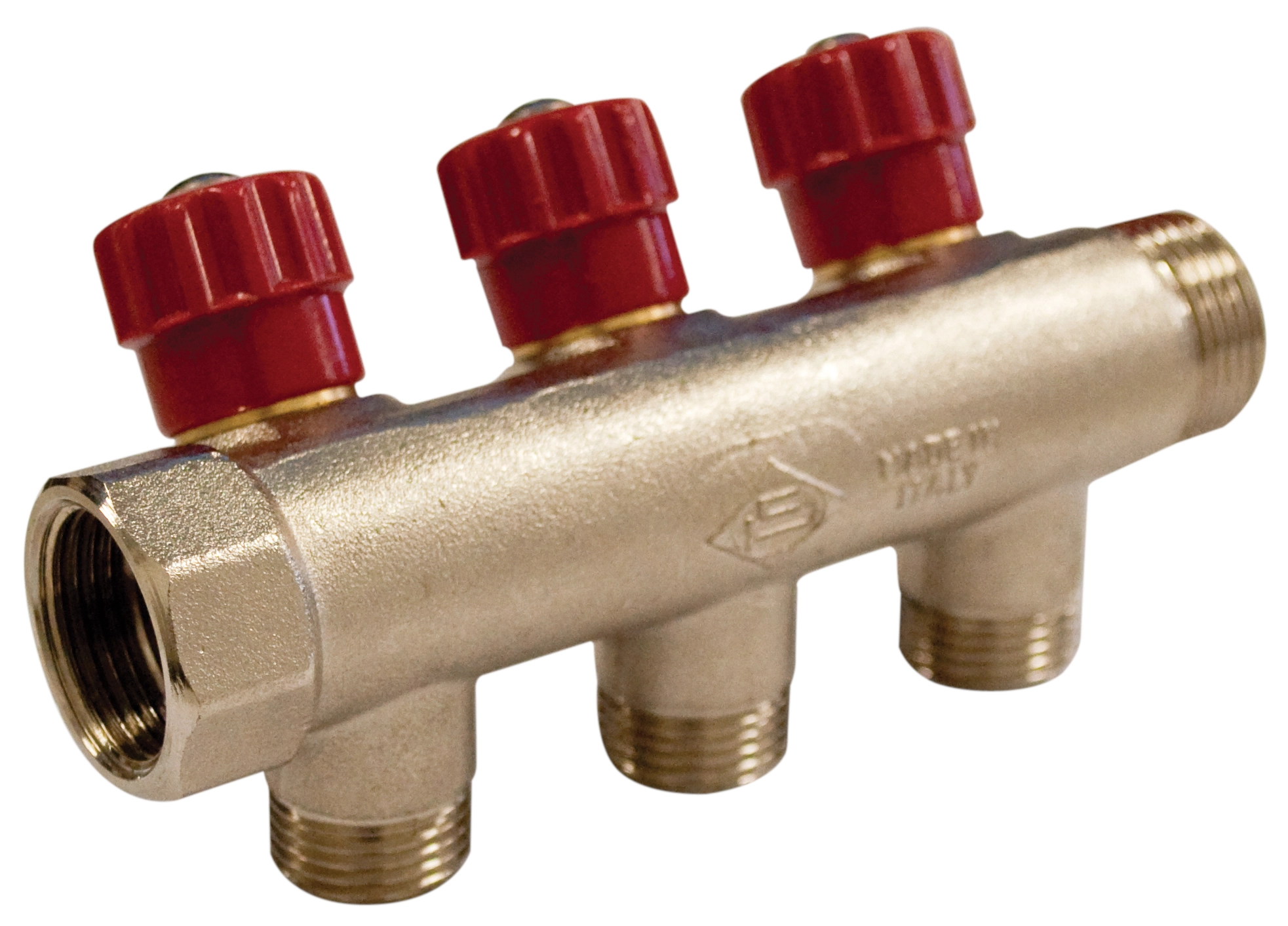 Distribuidor Registro Vermelho 3/4" 3 Conexão 1/2" Astra