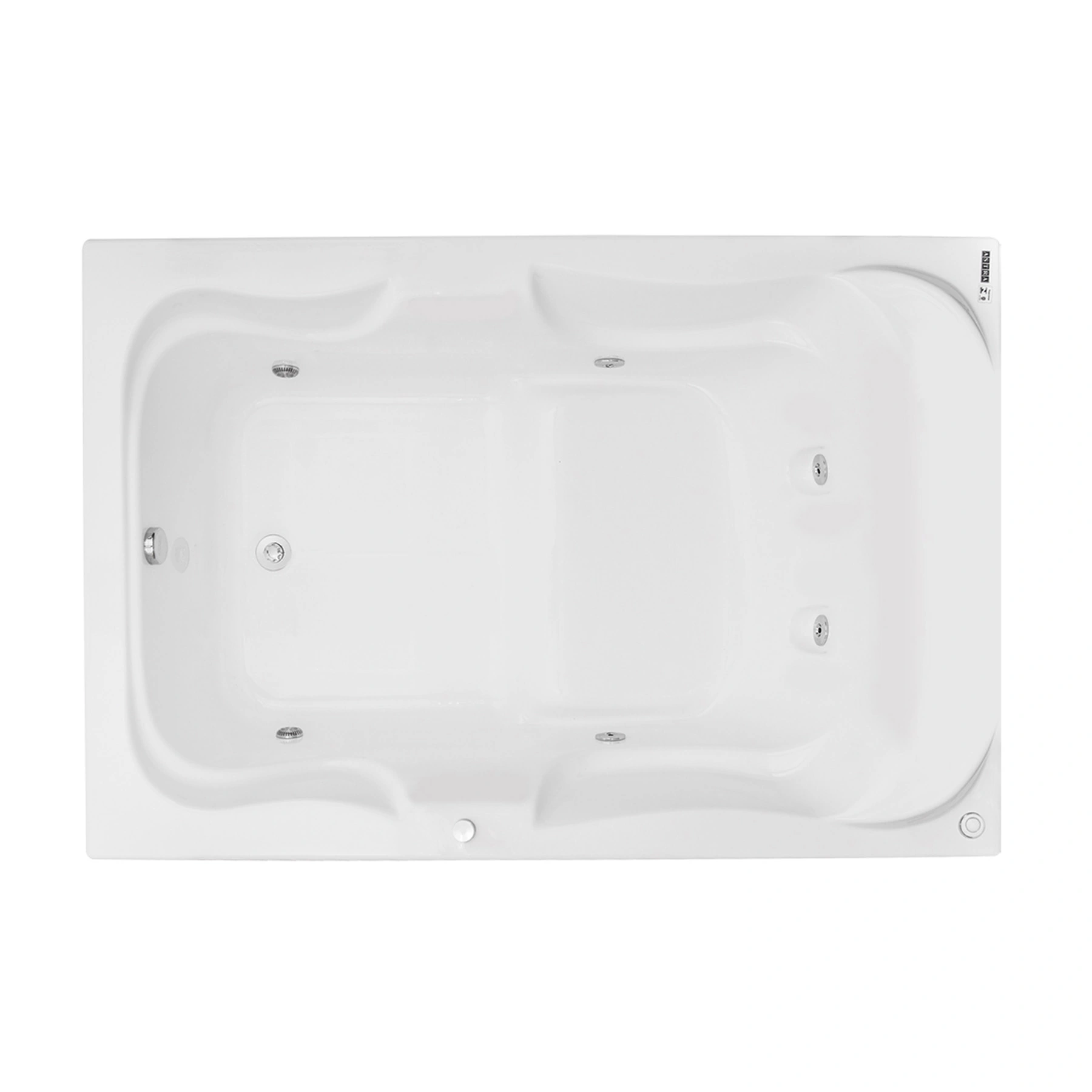 Banheira de Hidromassagem Retangular Serenade Maggiore 180x120x57cm Acrílico Branca Astra