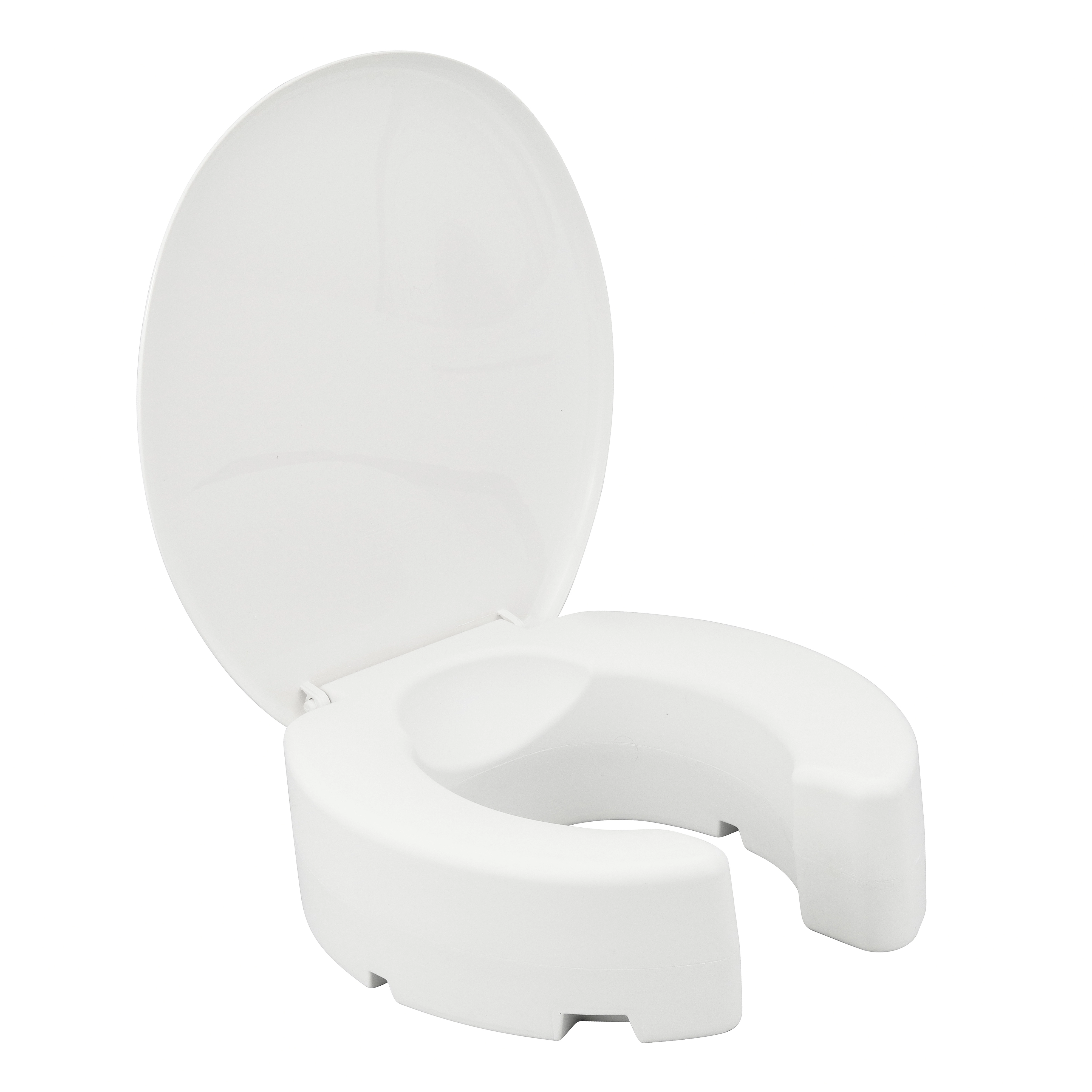 Assento Sanitário Elevado Convencional com Fechamento Comum Oval Polietileno Branco Astra