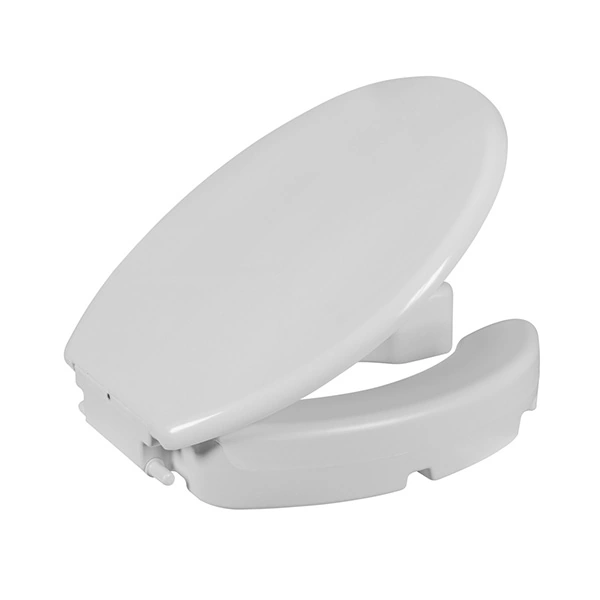 Assento Sanitário Elevado Convencional Plástico Branco com Fechamento Comum Astra