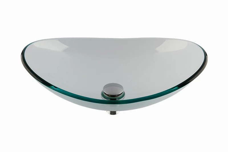 Cuba De Apoio Vitreo Cp-qv48s Oval Transparente
