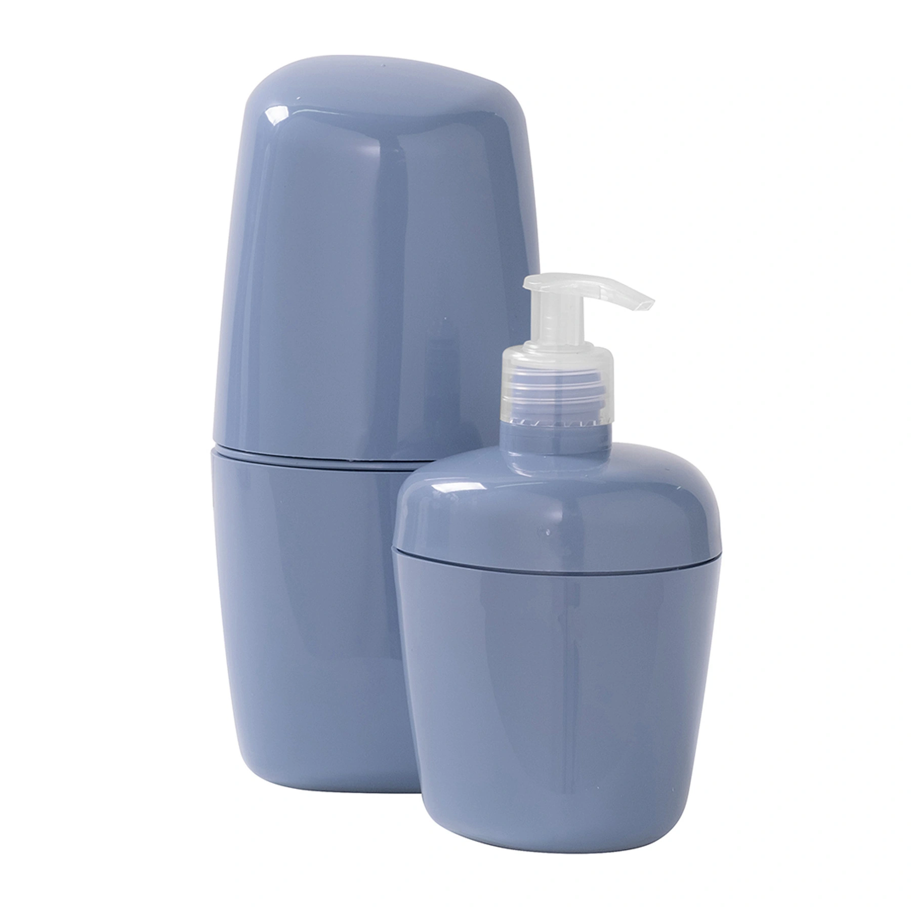 Kit Acessórios de Bancada para Banheiro 2 Peças Plástico Rosê KBB1 Astra